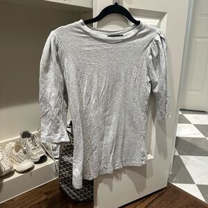 Something Navy Gray 3/4 Sleeve Top